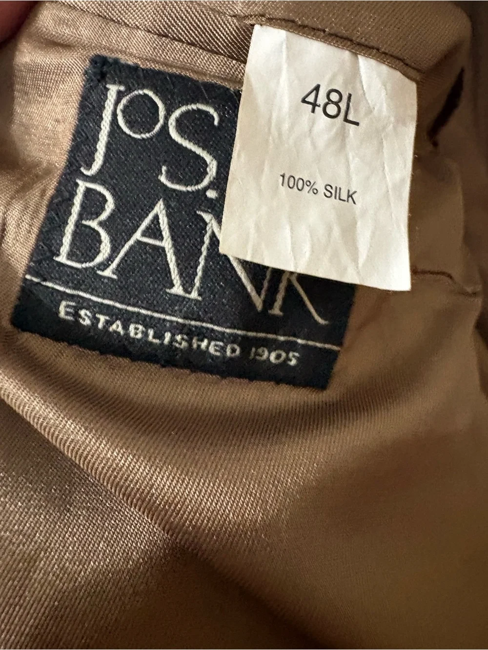 Jos A Bank 100% Silk Tweed Green Blazer Sport Coat, 48L